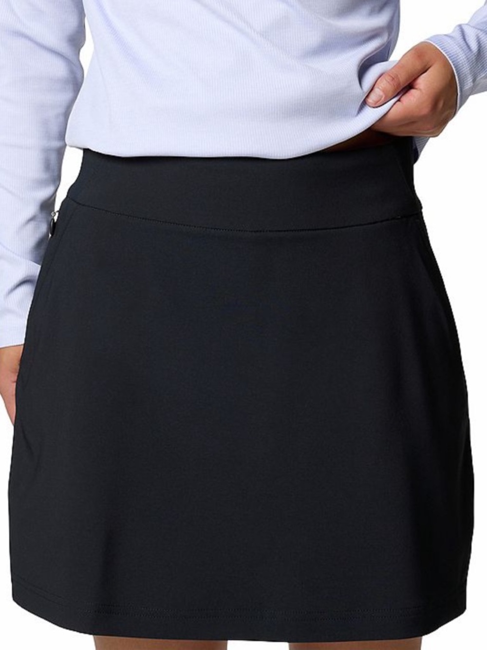 COLUMBIA All Seasons Skort Skirt Shorts Black L Large $50 EUC KL